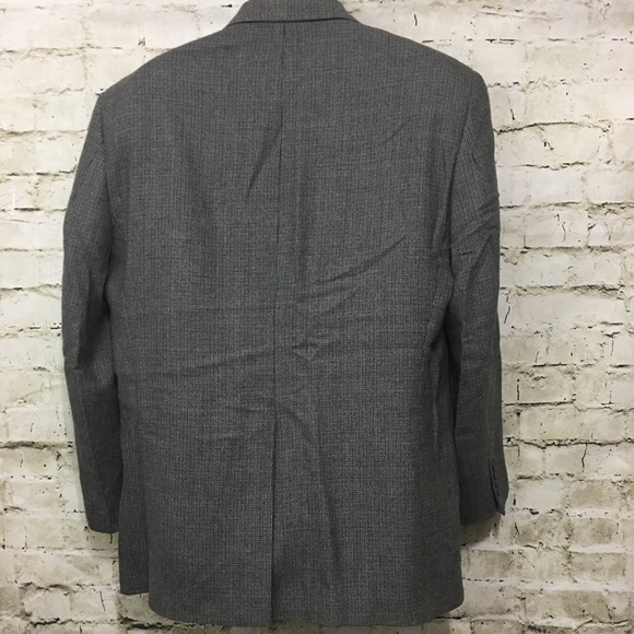 Chaps Gray Nailshead 100% Wool Blazer Size 44R - Picture 3 of 5